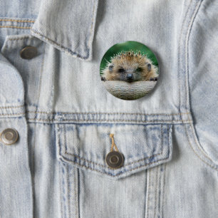 Badge Rond 5 Cm Cutest Baby Animals   Hedgehog Smile