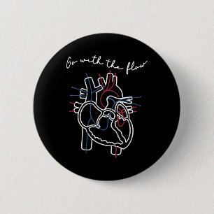 Badge Rond 5 Cm Cvicu Cardiac Infirmière Anatomie Cardiologie Coeu