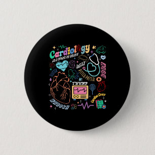 Badge Rond 5 Cm Cvicu Cardiac Infirmière Retro Anatomie Cardiologi
