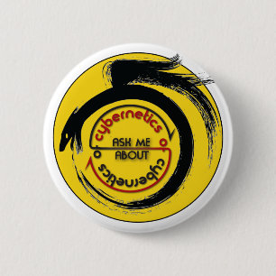 Badge Rond 5 Cm Cybernétique de bouton de cybernétique