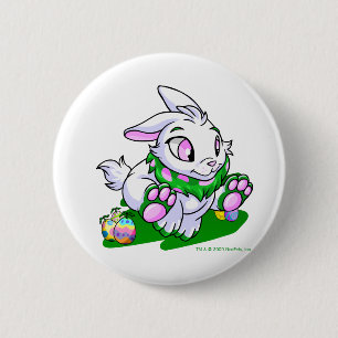 Badge Rond 5 Cm Cybunny vert emballant par des neggs