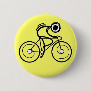 Badge Rond 5 Cm CYCLE DESSUS ! Coureur