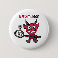 CZ- Devil Jouer BADminton Cartoon