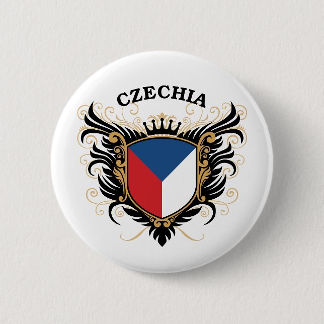 Badge Rond 5 Cm Czechia (Devant)