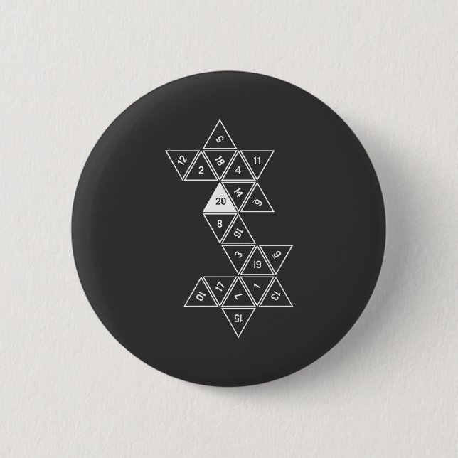 Badge Rond 5 Cm D20 déroulé (Devant)