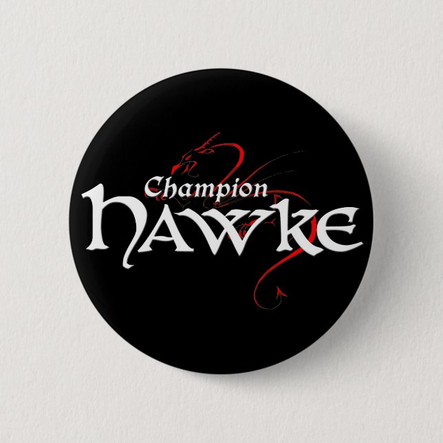 Badge Rond 5 Cm DA2 - Champion HAWKE - bouton (foncé) (Devant)
