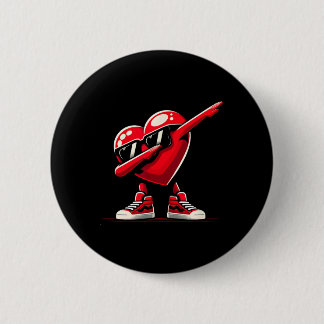 Badge Rond 5 Cm Dabbing Heart Funny Valentine Design Perfect For F