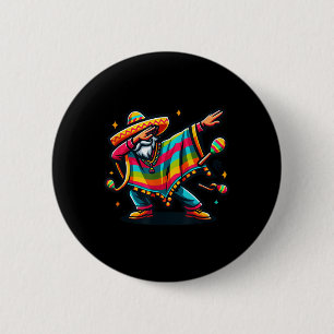 Badge Rond 5 Cm Dabbing Mexicaine Poncho Cinco De Mayo Garçons Hom