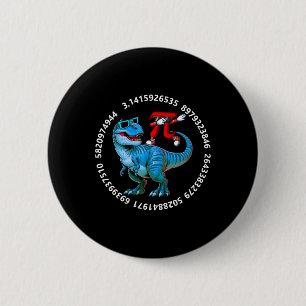 Badge Rond 5 Cm Dabbing Pi sur le costume de T-rex Pi Day Prof de 