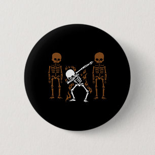 Badge Rond 5 Cm Dabbing Skeleton Dab Dance Halloween Cadeau