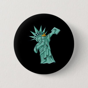 Badge Rond 5 Cm Dabbing Statue De La Liberté 4 juillet Garçons Fil
