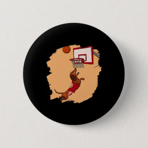 Badge Rond 5 Cm Dachshund Chiweenie Wiener Dog Jouer Bysketbyll