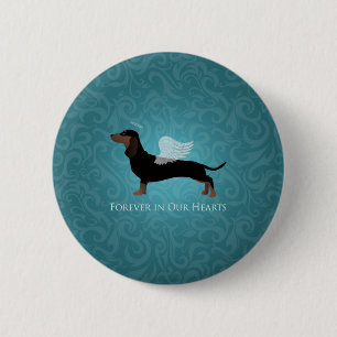 Badge Rond 5 Cm Dachshund - Conception commémorative de perte d'an