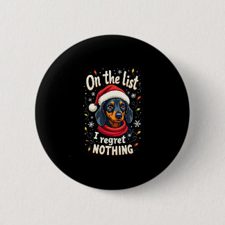 Badge Rond 5 Cm Dachshund Santa On The Naughty List Dachshund Chri