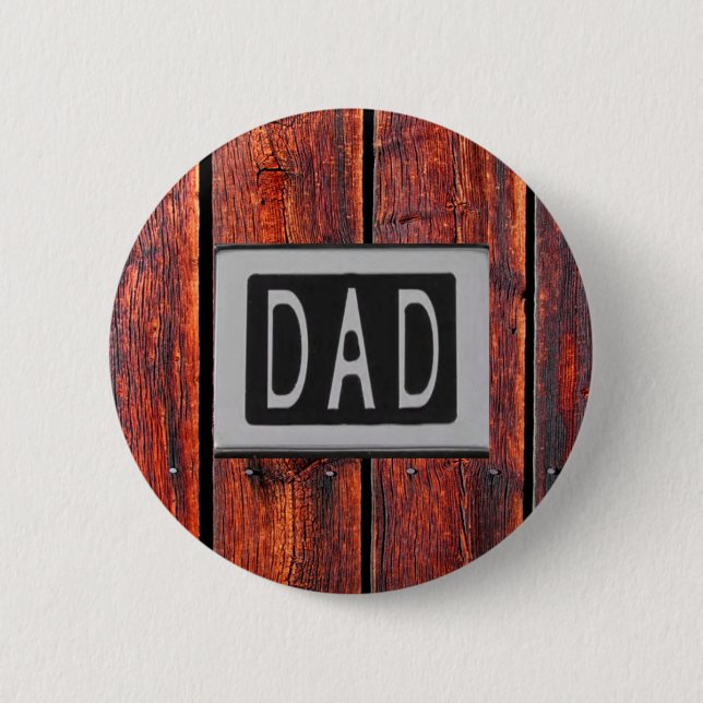 Badge Rond 5 Cm DAD Metal Grange Arrière - plan bois (Devant)