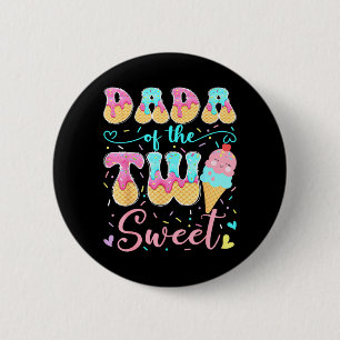 Badge Rond 5 Cm Dada du gâteau glacé de la fille au 2ème anniversa