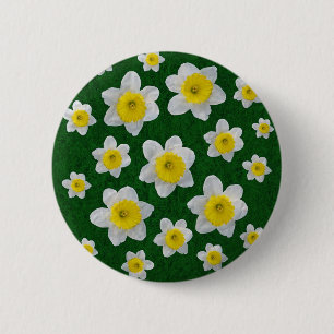 Badge Rond 5 Cm Daffodiques de printemps