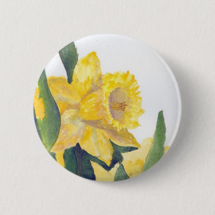 Badge Rond 5 Cm Daffodiques de printemps