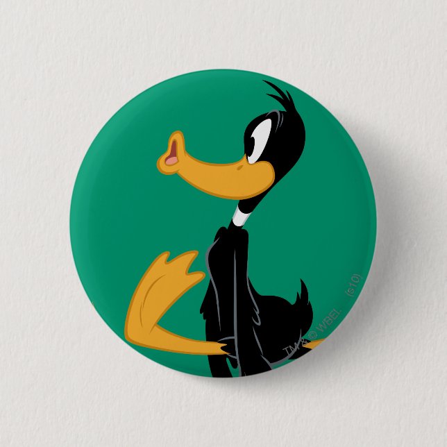 Badge Rond 5 Cm DAFFY DUCK™ ÊTRE fou (Devant)