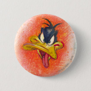 Badge Rond 5 Cm DAFFY DUCK™ in Orange