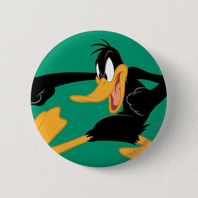 Badge Rond 5 Cm DAFFY DUCK™ Swinging a Punch (Devant)