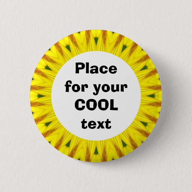 Badge Rond 5 Cm Daisy Mandala Modèle 16 (Devant)