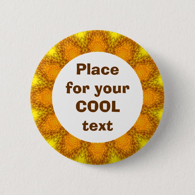 Badge Rond 5 Cm Daisy Mandala Modèle 24 (Devant)