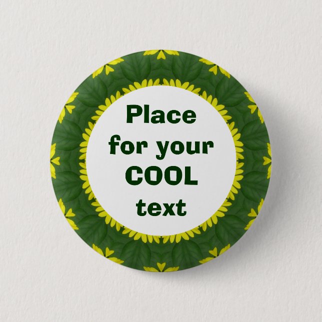 Badge Rond 5 Cm Daisy Mandala Modèle 38 (Devant)