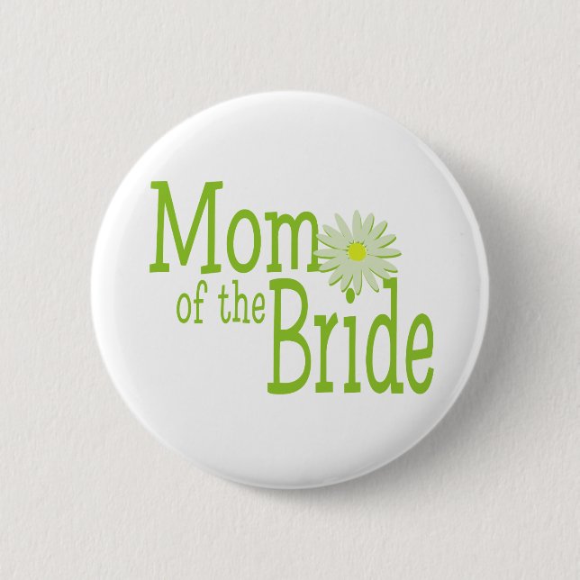 Badge Rond 5 Cm Daisy Mariage / Maman de la mariée (Devant)