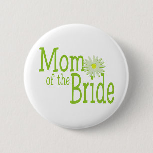 Badge Rond 5 Cm Daisy Mariage / Maman de la mariée