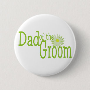 Badge Rond 5 Cm Daisy Mariage / Papa de Groom