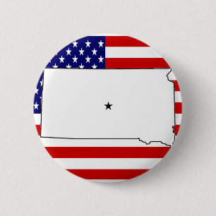 BADGE ROND 5 CM DAKOTA SUD