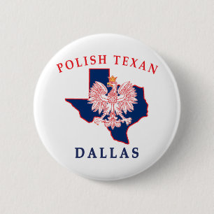 Badge Rond 5 Cm Dallas polonais Texan