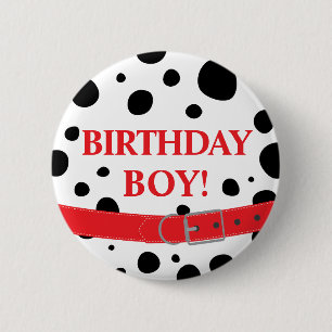 Badge Rond 5 Cm Dalmatien Anniversaire Garçon ou Fille