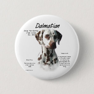 Badge Rond 5 Cm Dalmatien (foie) Conception de l'histoire