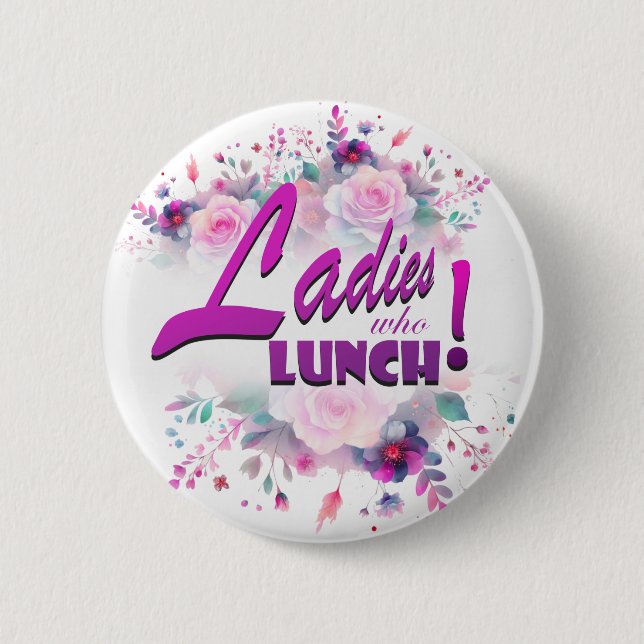 Badge Rond 5 Cm dames - bouton déjeuner (Devant)