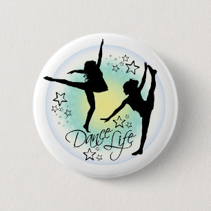 Badge Rond 5 Cm Dance Life, Insigne de la danseuse
