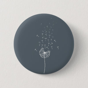 Badge Rond 5 Cm Dandelion encouragement design gris