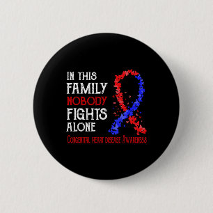 Badge Rond 5 Cm Dans Cette Famille, Personne ne combat seul l'orei