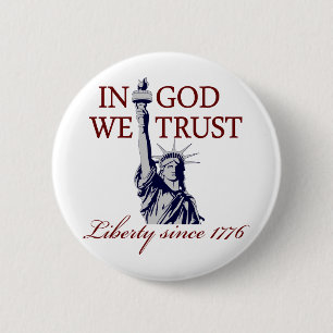 Badge Rond 5 Cm Dans Dieu nous faisons confiance