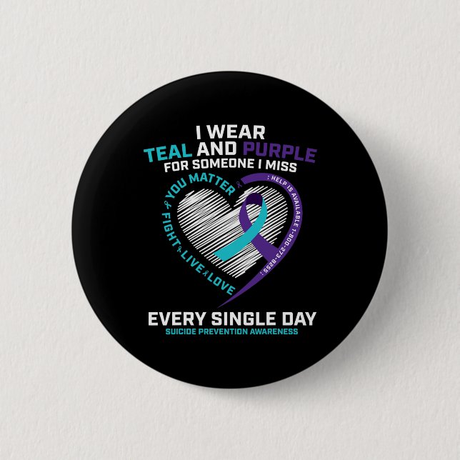 Badge Rond 5 Cm Dans l'amour Mémoire Prévention Suicide (Devant)