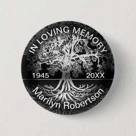 Badge Rond 5 Cm Dans l'arbre de vie de mémoire amoureuse