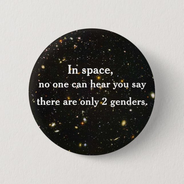 Badge Rond 5 Cm Dans l'espace, personne ne peut vous entendre (Devant)