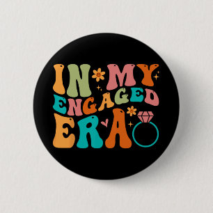 Badge Rond 5 Cm Dans Mon Era Engagée Fiance Fiançailles Futur Mari