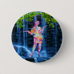 Badge Rond 5 Cm Danse avec la nature