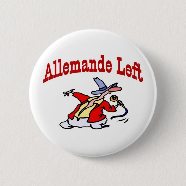Badge Rond 5 Cm Danse carré, Allemande Gauche (Devant)