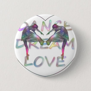 Badge Rond 5 Cm danse de coeur