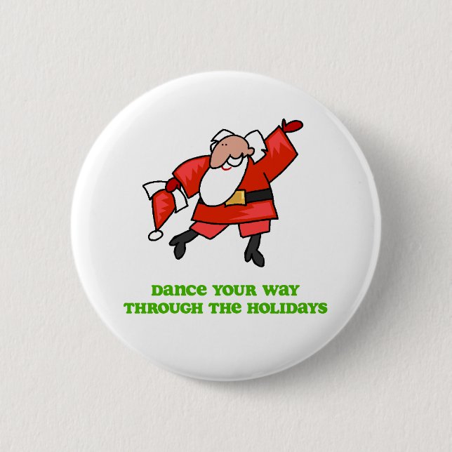 Badge Rond 5 Cm Danse de DanceChick Père Noël (Devant)