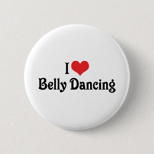 Badge Rond 5 Cm Danse du ventre I Love Heart