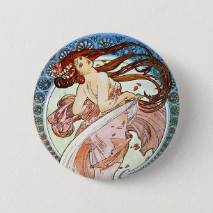 Badge Rond 5 Cm Danse, Mucha